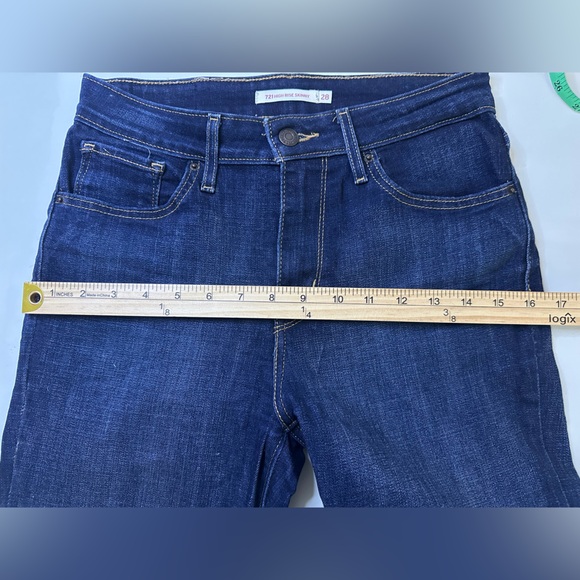 Levis 721 High Rise Skinny Size 28Wx30L Denim Blue Jeans Women's Stretch - Picture 8 of 13